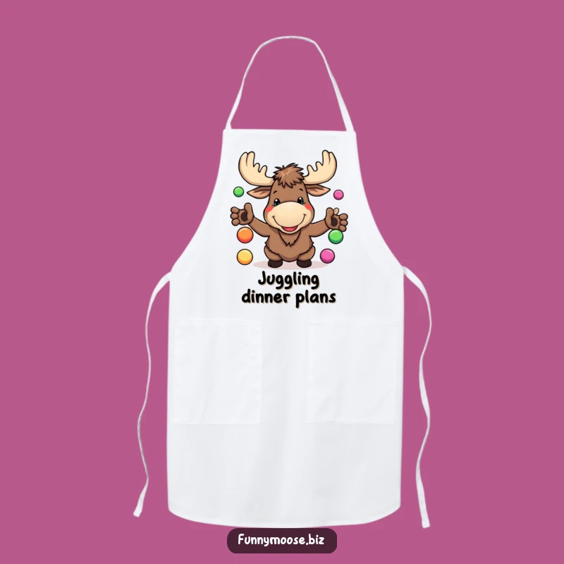 Funny Kawaii Moose Apron - Goofy Kitchen Fun, Perfect Humorous Gift