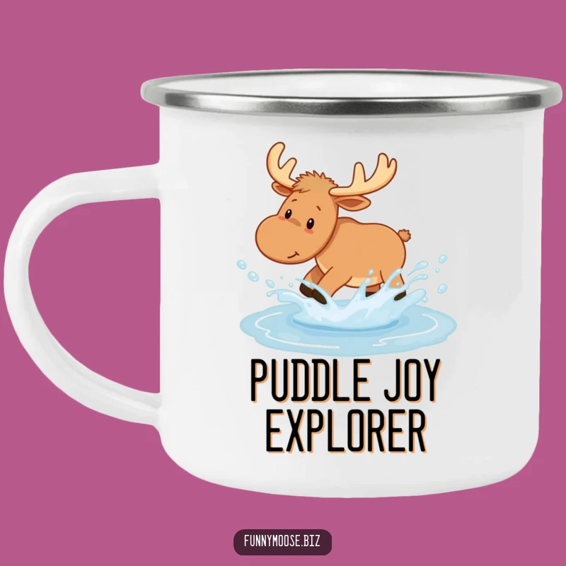 Funny Kawaii Moose Camping Mug - Puddle Jumper, Hilarious Gift