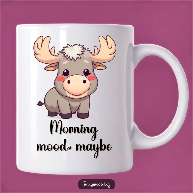 Funny Kawaii Moose Raspberry Mug: A Cheeky Gift for Playful People!