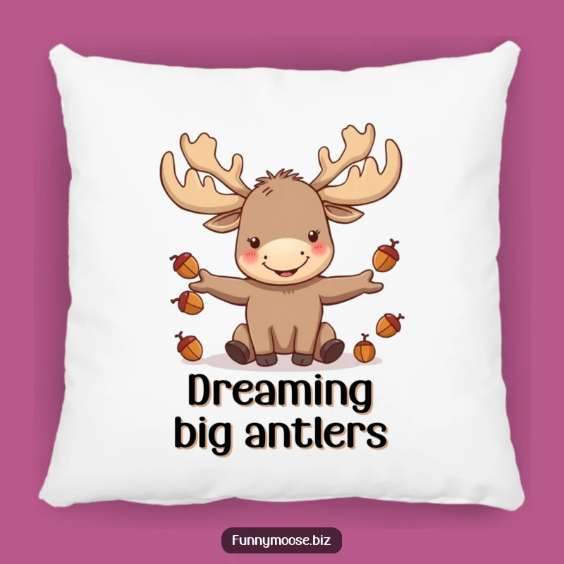 Funny Kawaii Moose Juggling Pillow: Cozy Comfort with Antlered Charm