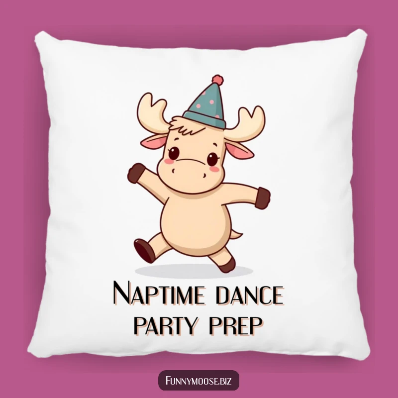 Funny Kawaii Moose Pillow - Cozy Wobbly Dance Cushion Gift
