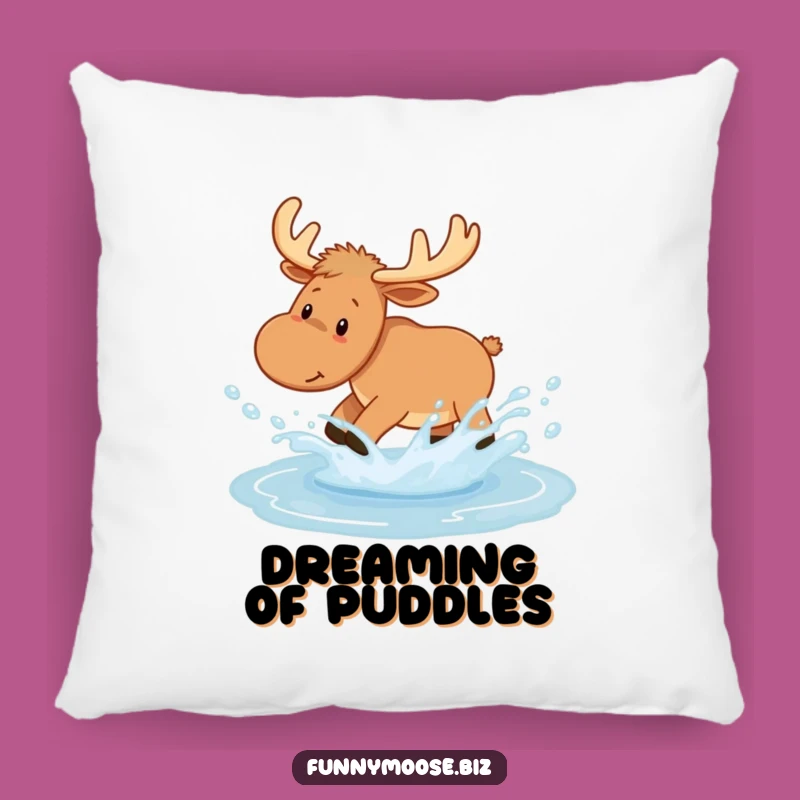 Funny Kawaii Moose Pillow - Soft Splash Comfort, Hilarious Accent