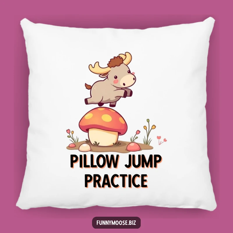 Soft Funny Kawaii Moose Mushroom Pillow: Cuddle Up with a Bouncy Laugh!