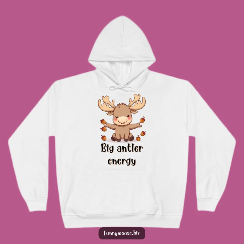 Funny Kawaii Moose Juggling Hoodie: Cozy Comfort with Woodland Whimsy