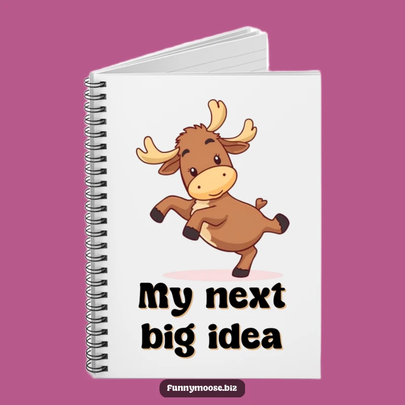 Funny Kawaii Moose Cartwheel Notebook: Jot Down Ideas with Humorous Flair