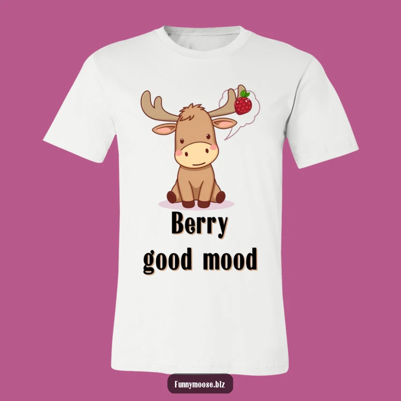 Funny Kawaii Moose T-Shirt - Berry Dream Design, Hilarious Gift