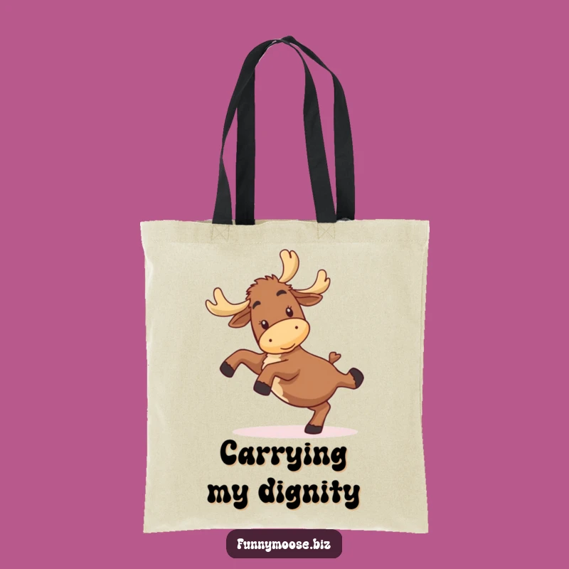 Funny Kawaii Moose Cartwheel Tote Bag: Durable & Hilarious Carry-All Gift